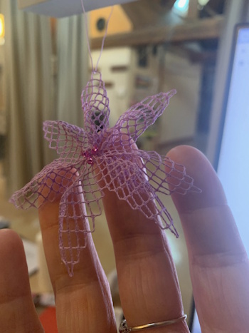 Retour atelier dentelle aux fuseaux avec Chantal